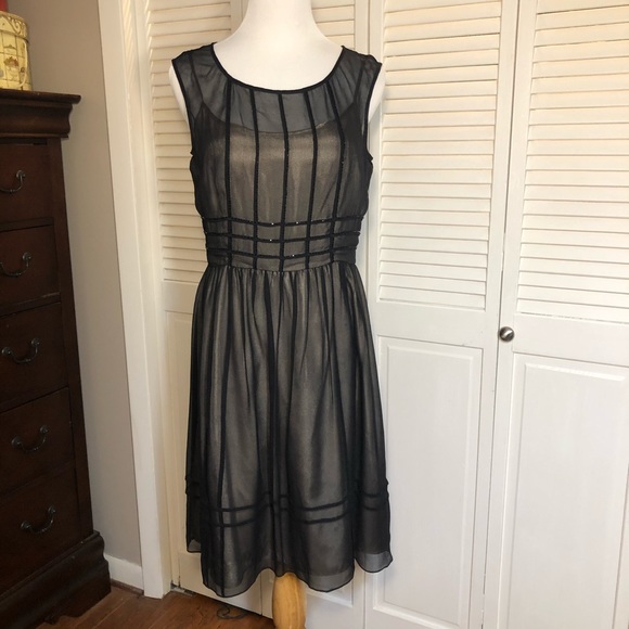 Calvin Klein Dresses & Skirts - Calvin Klein Cocktail Dress Black Silk w/ Sequin Accents size 8